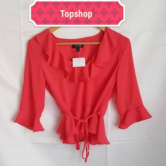 Topshop Tops - Ruffly Topshop Flattering Top